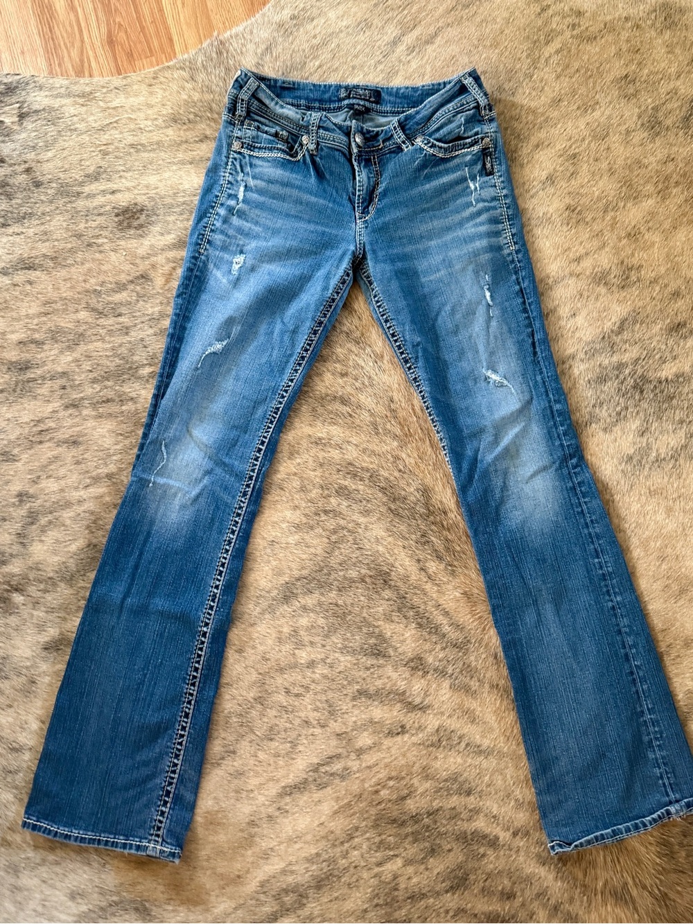 Silver Jeans Suki Bootcut Jeans with Light Distressing